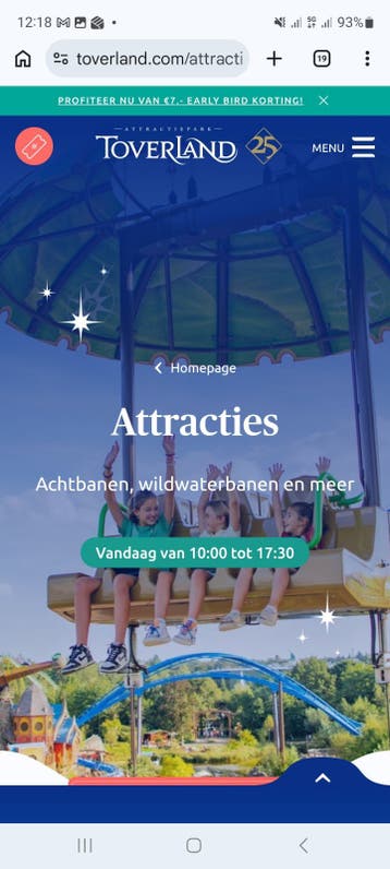korting toverland hema